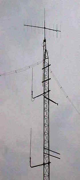 WX4PTC antenna array on 40 ft Rohn 45 tower