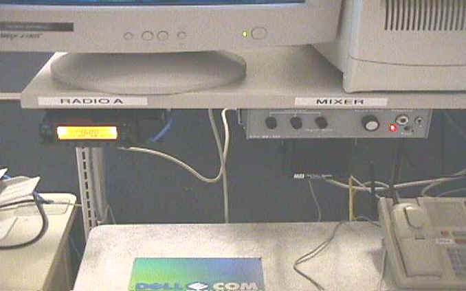 Main operating position (Radio A) with Icom IC207 and mixer
